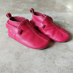 Red leather Zutano shoes